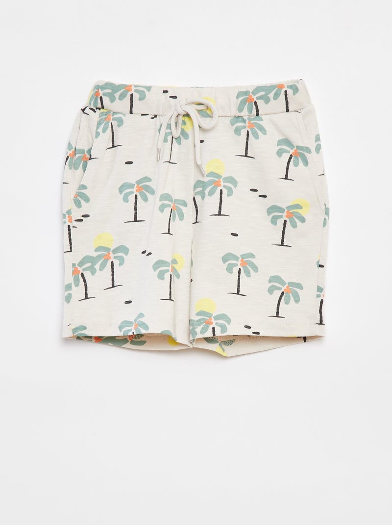 Shorts in tessuto felpato leggero BIANCO - Kiabi