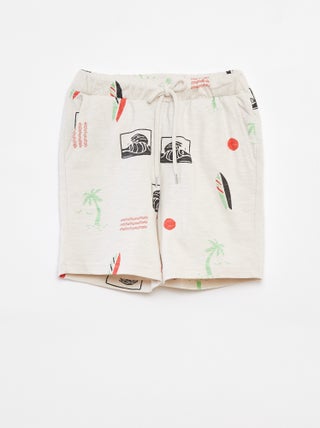 Shorts in tessuto felpato leggero
