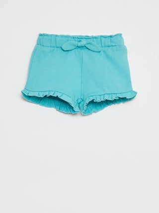 Shorts in tessuto felpato leggero