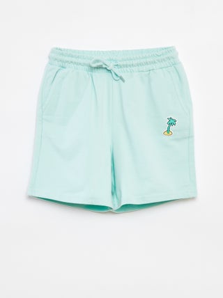 Shorts in tessuto felpato leggero