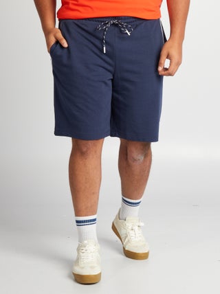 Shorts in tessuto felpato leggero con cordoncini