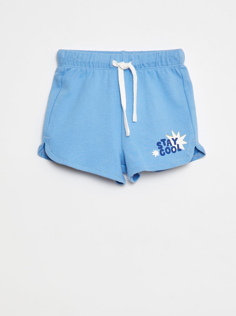 Shorts in tessuto felpato leggero con motivo - Grafik Edition Blu - Kiabi
