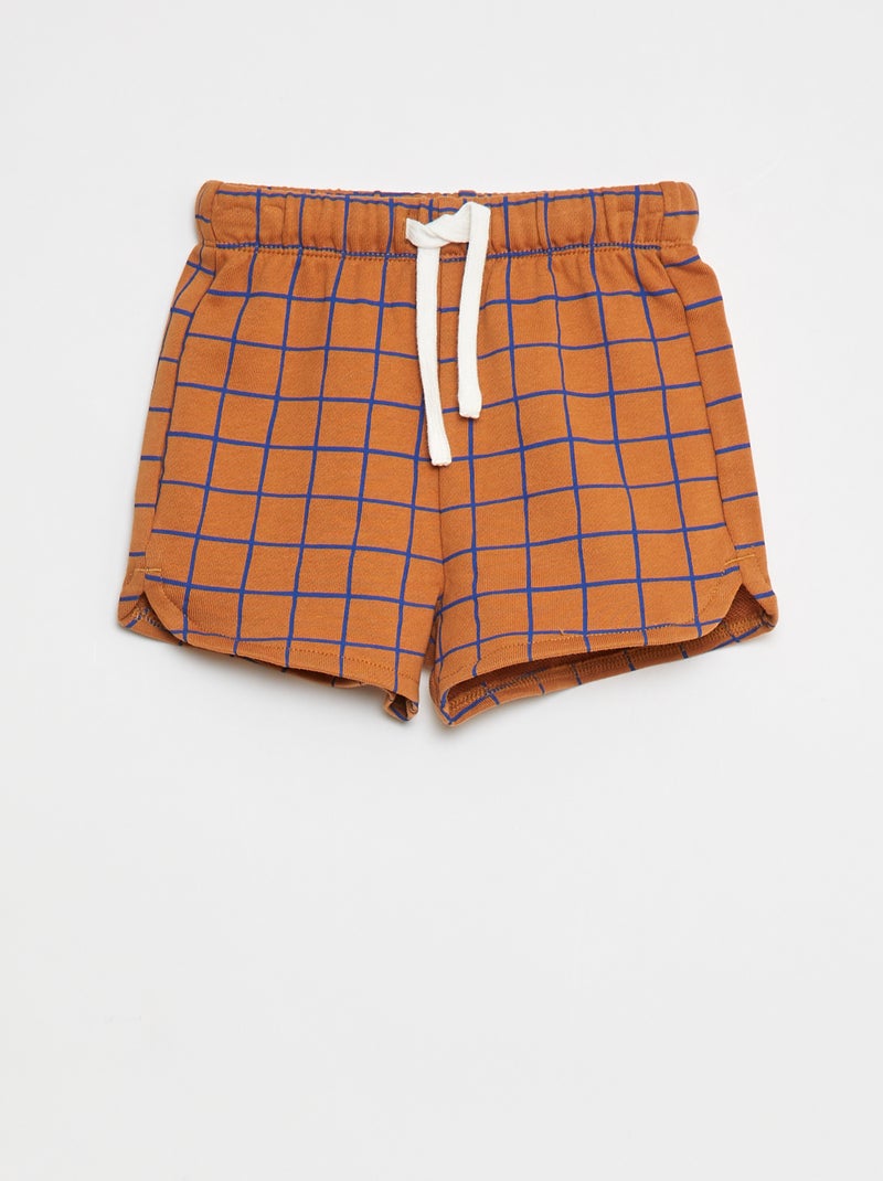 Shorts in tessuto felpato leggero con motivo - Grafik Edition Marrone - Kiabi