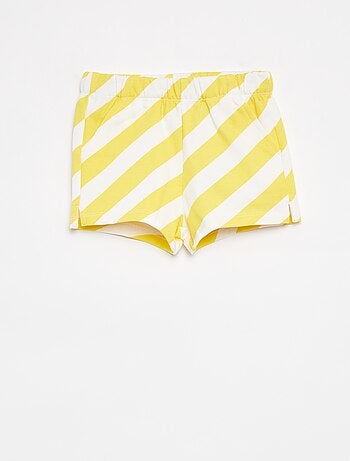 Shorts in tessuto felpato leggero con motivo