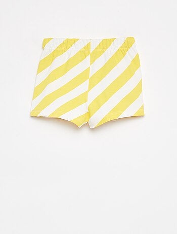 Shorts in tessuto felpato leggero con motivo