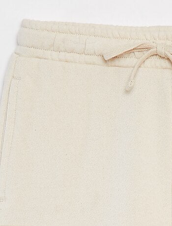 Shorts in tessuto felpato leggero con tasche con patta