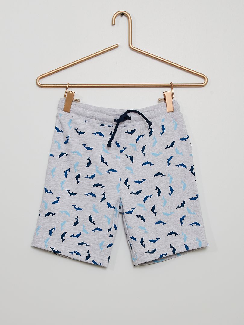 Shorts in tessuto felpato leggero 'delfini' GRIGIO - Kiabi