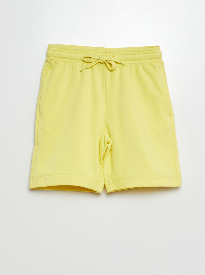 Shorts in tessuto felpato leggero giallo - Kiabi