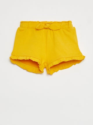 Shorts in tessuto felpato leggero