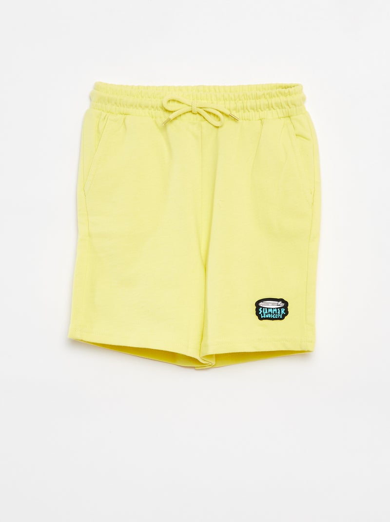 Shorts in tessuto felpato leggero Giallo - Kiabi