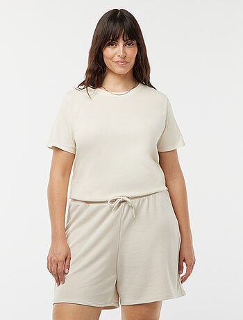 Shorts in tessuto felpato leggero