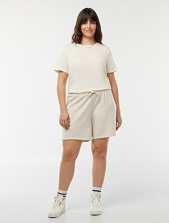 Shorts in tessuto felpato leggero