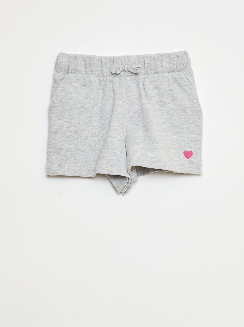 Shorts in tessuto felpato leggero Grigio - Kiabi