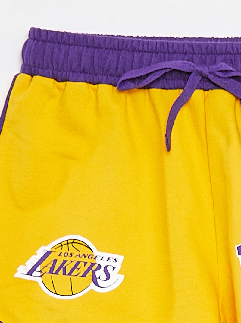 Shorts in tessuto felpato leggero 'Lakers' GIALLO - Kiabi