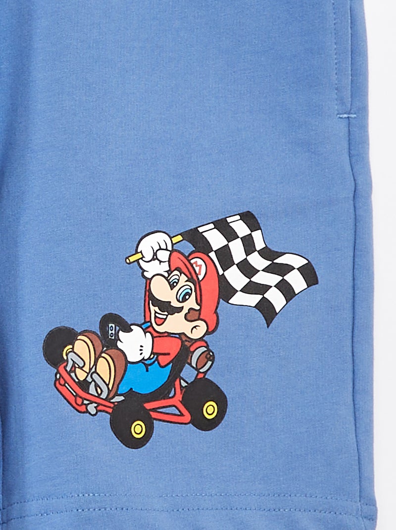 Shorts in tessuto felpato leggero 'Mario Kart' 'Nintendo' BLU - Kiabi