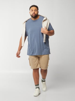 Shorts in tessuto felpato leggero multitasche