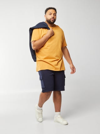 Shorts in tessuto felpato leggero multitasche