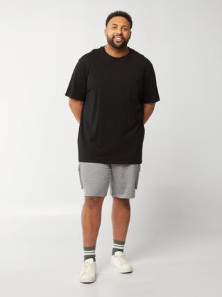 Shorts in tessuto felpato leggero multitasche