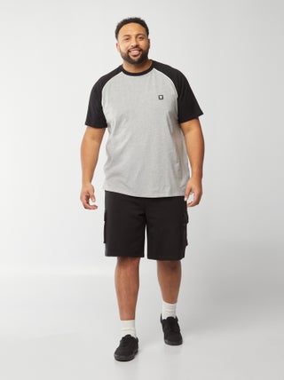 Shorts in tessuto felpato leggero multitasche