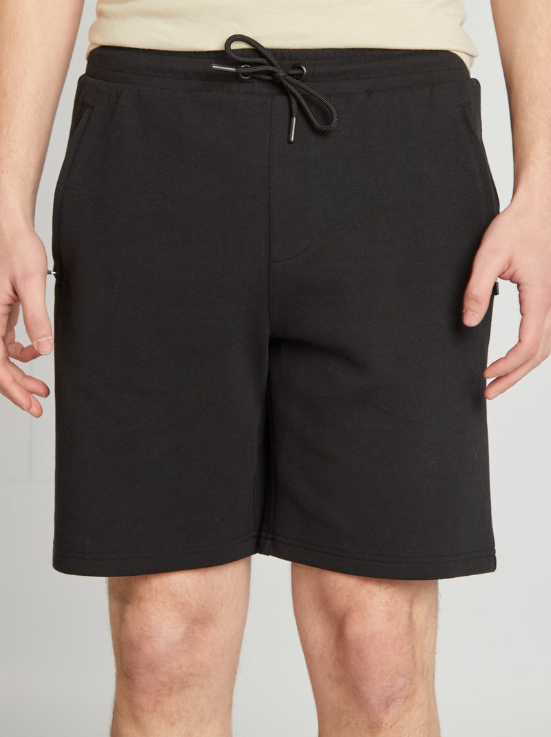 Shorts in tessuto felpato leggero nero - Kiabi