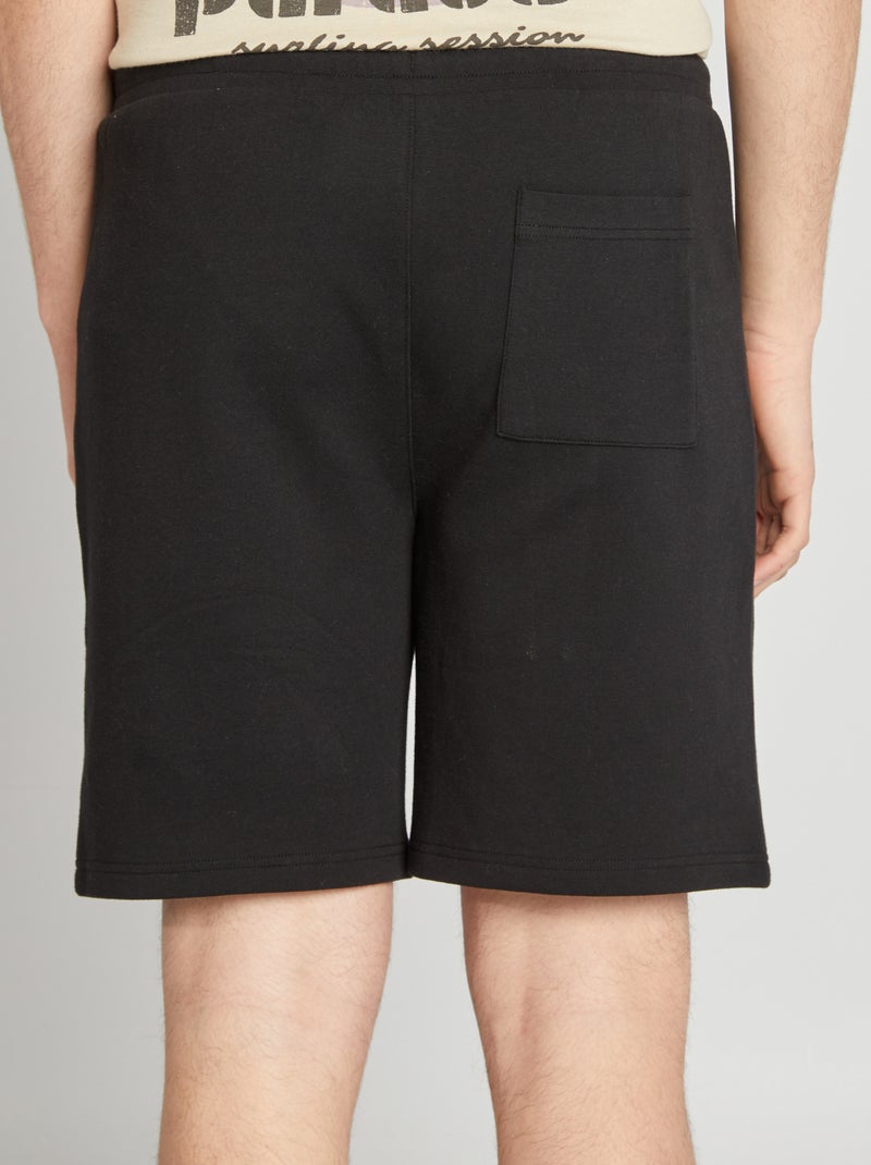 Shorts in tessuto felpato leggero nero - Kiabi