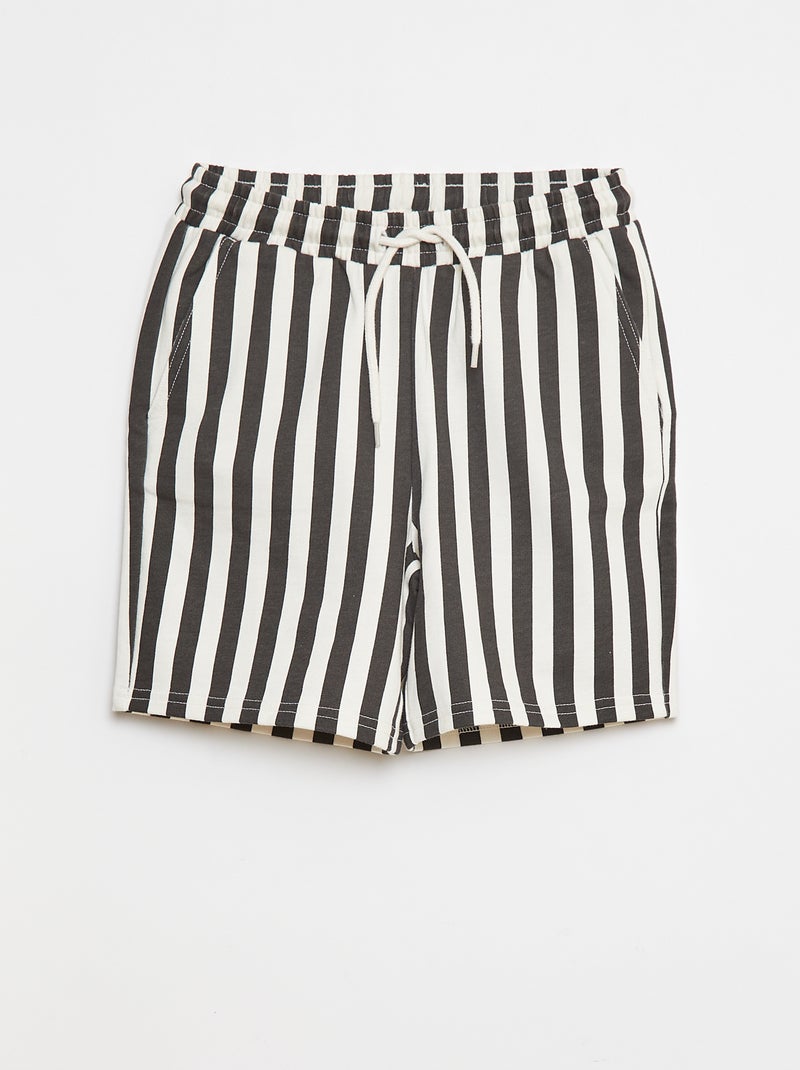 Shorts in tessuto felpato leggero Nero - Kiabi