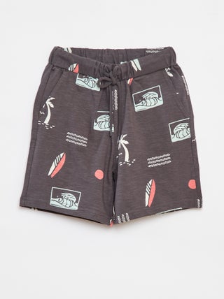 Shorts in tessuto felpato leggero