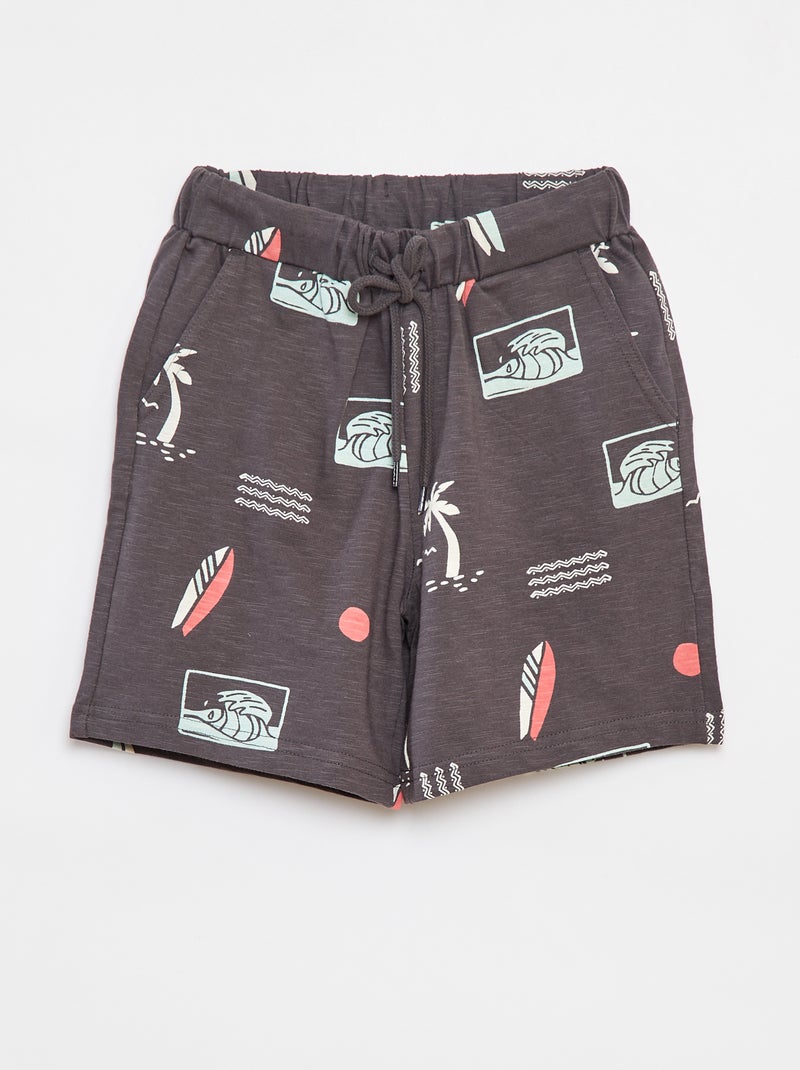 Shorts in tessuto felpato leggero NERO - Kiabi