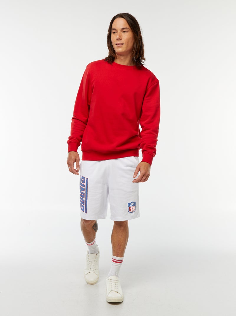 Shorts in tessuto felpato leggero 'NFL' bianco - Kiabi