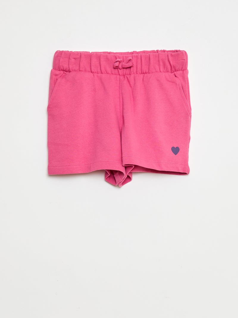 Shorts in tessuto felpato leggero Rosa - Kiabi
