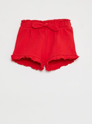 Shorts in tessuto felpato leggero