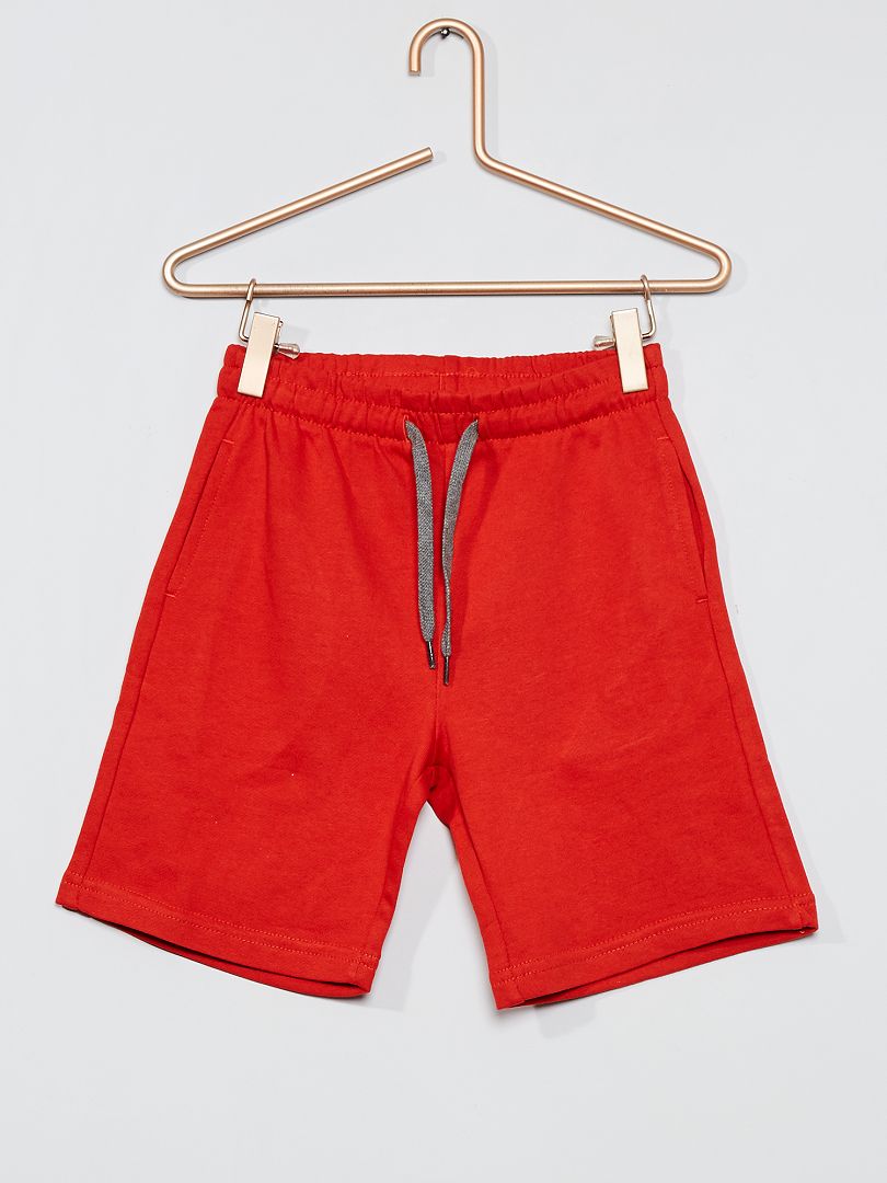 Shorts in tessuto felpato leggero rosso - Kiabi