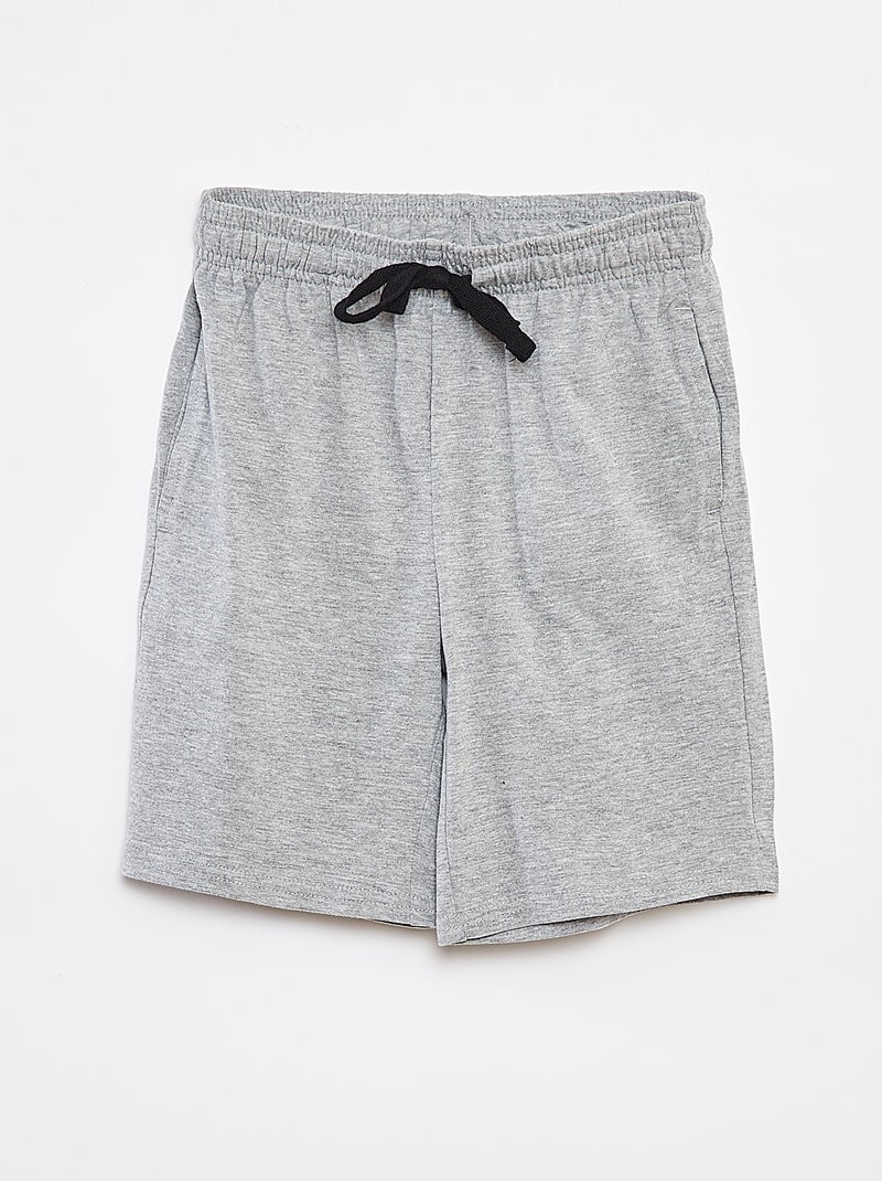 Shorts in tessuto felpato leggero tinta unita con 2 tasche Grigio - Kiabi