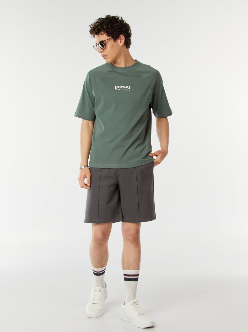 Shorts in tessuto felpato leggero tinta unita grigio - Kiabi