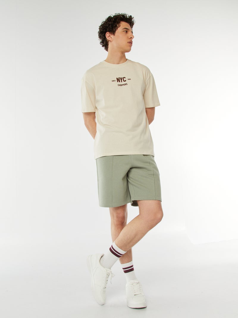 Shorts in tessuto felpato leggero tinta unita VERDE - Kiabi