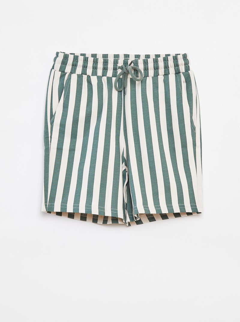 Shorts in tessuto felpato leggero Verde - Kiabi