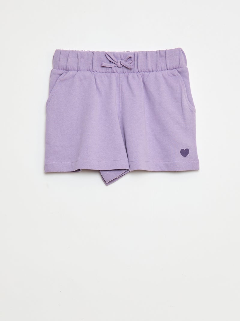Shorts in tessuto felpato leggero Viola - Kiabi