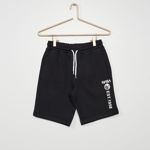 Shorts in tessuto felpato 'NASA' ragazza - nero - Kiabi - 9,00€