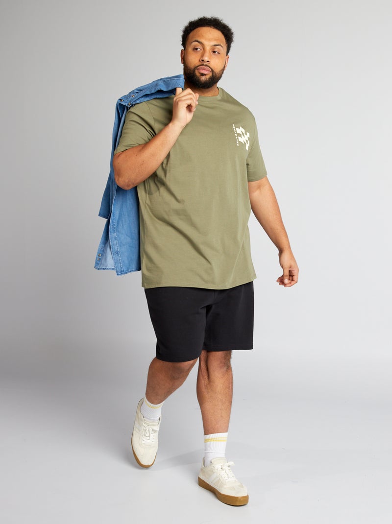 Shorts in tessuto felpato nero - Kiabi