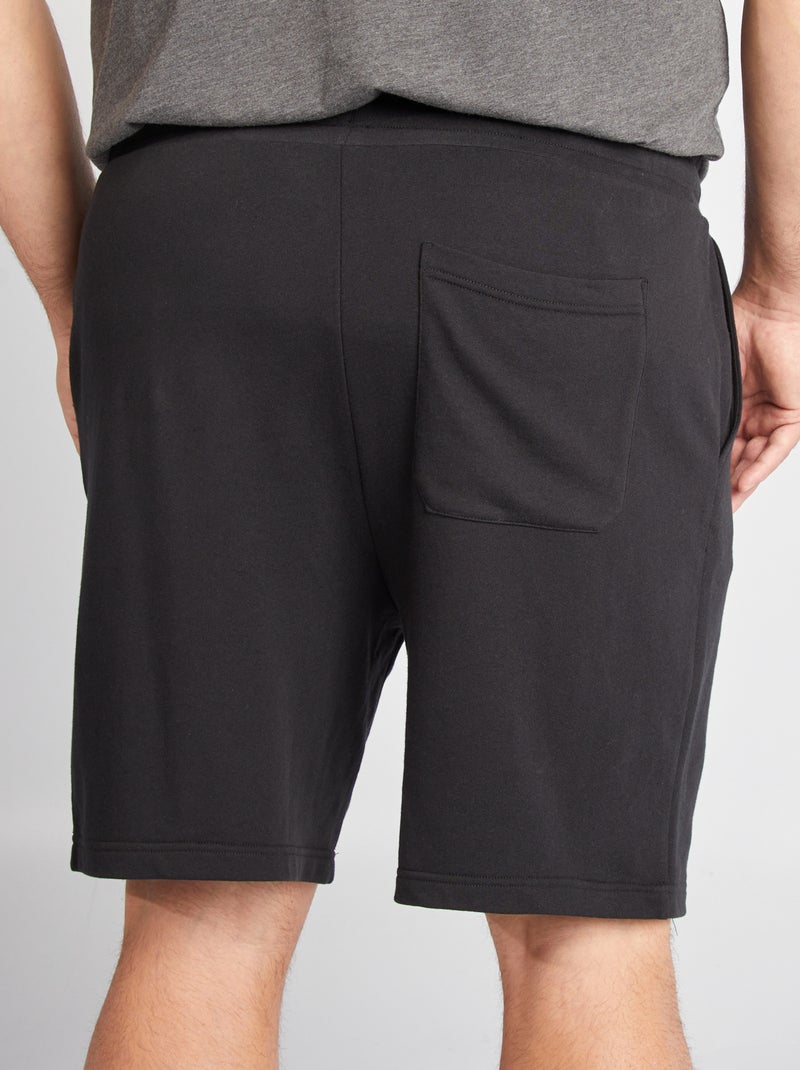 Shorts in tessuto felpato nero - Kiabi