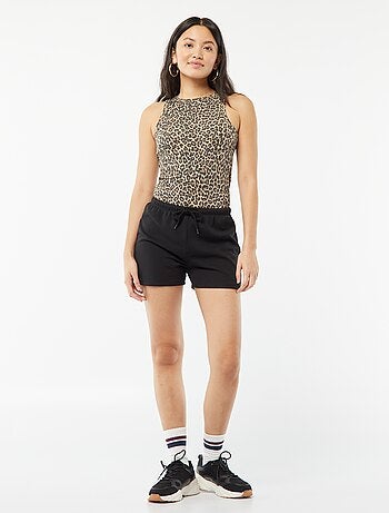 Shorts in tessuto felpato