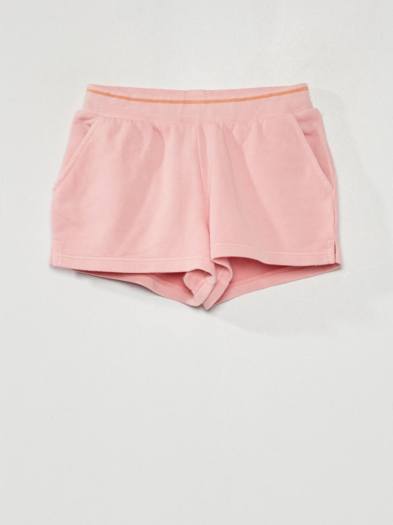 Shorts in tessuto felpato ROSA - Kiabi