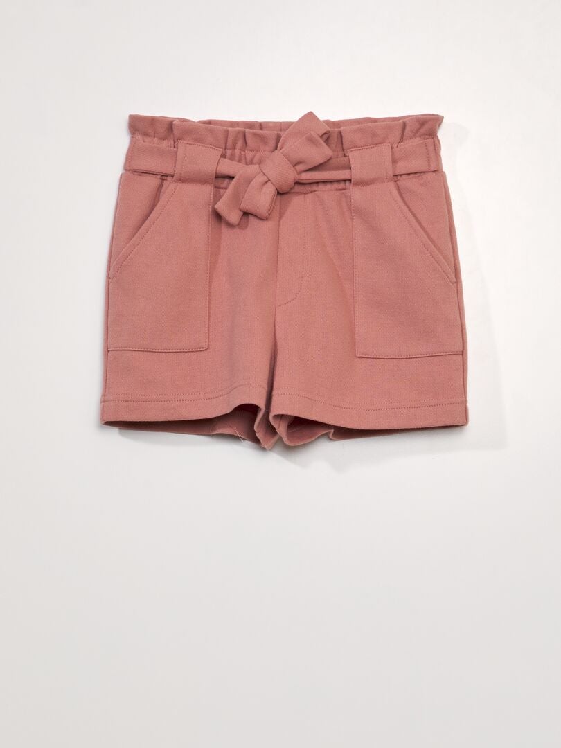 Shorts in tessuto felpato ROSA - Kiabi