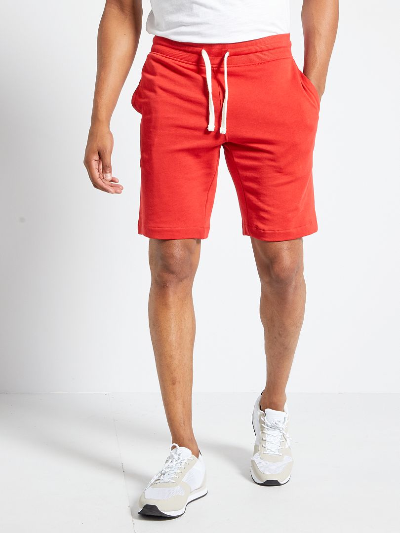 Shorts in tessuto felpato ROSSO - Kiabi