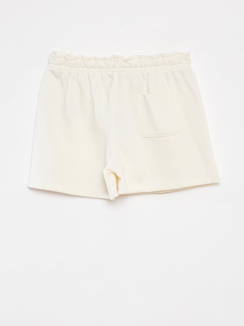 Shorts in tessuto felpato tinta unita BIANCO - Kiabi