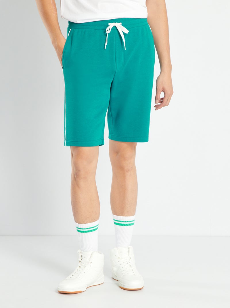 Shorts in tessuto felpato tinta unita BLU - Kiabi