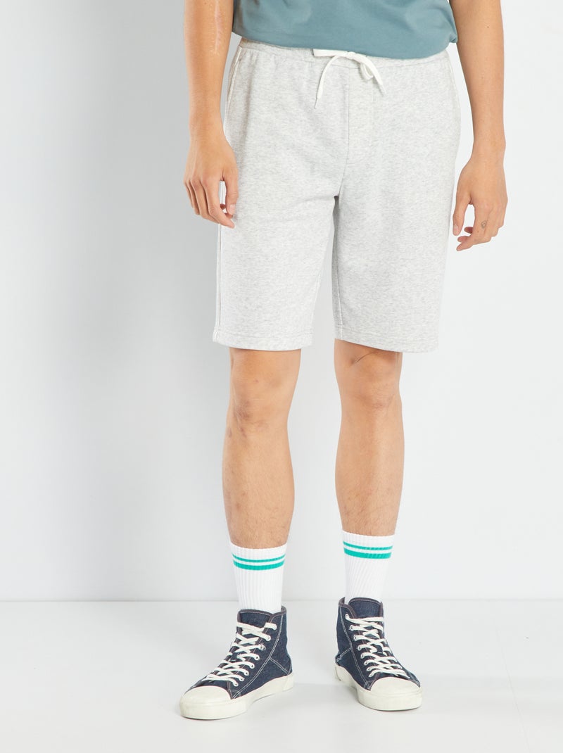 Shorts in tessuto felpato tinta unita GRIGIO - Kiabi