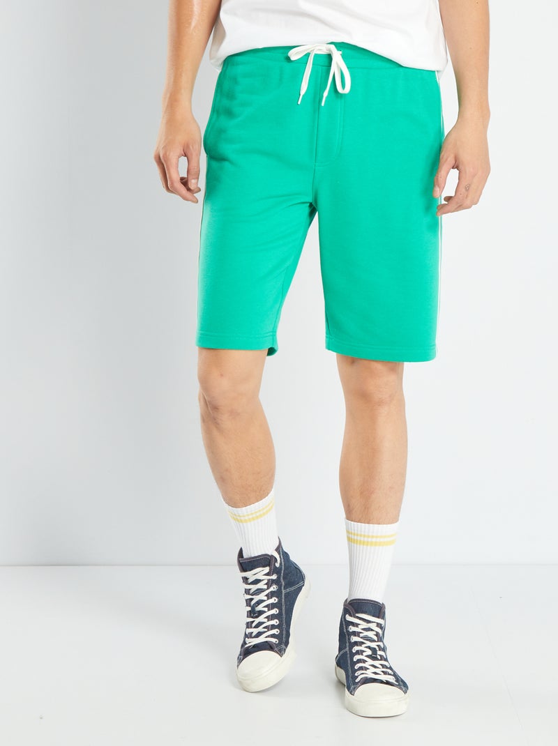 Shorts in tessuto felpato tinta unita VERDE - Kiabi