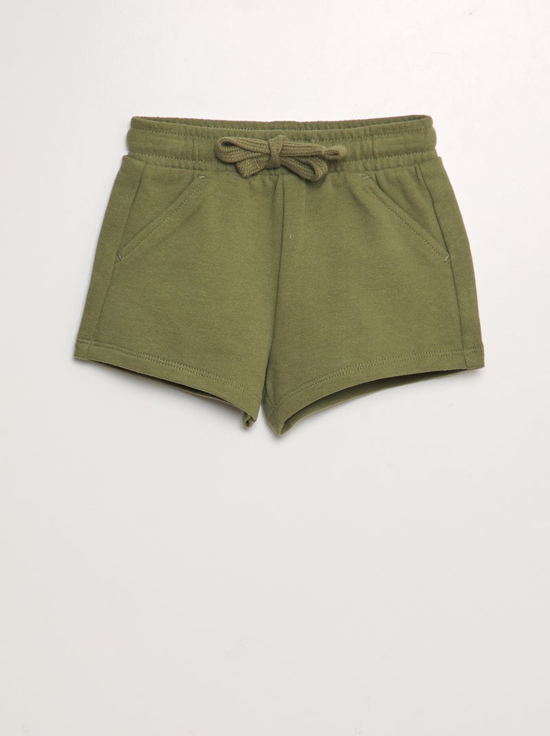 Shorts in tessuto felpato verde - Kiabi