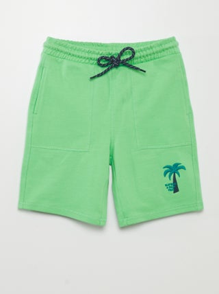 Shorts in tessuto felpato